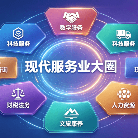 宽脉·现代服务业大圈 logo